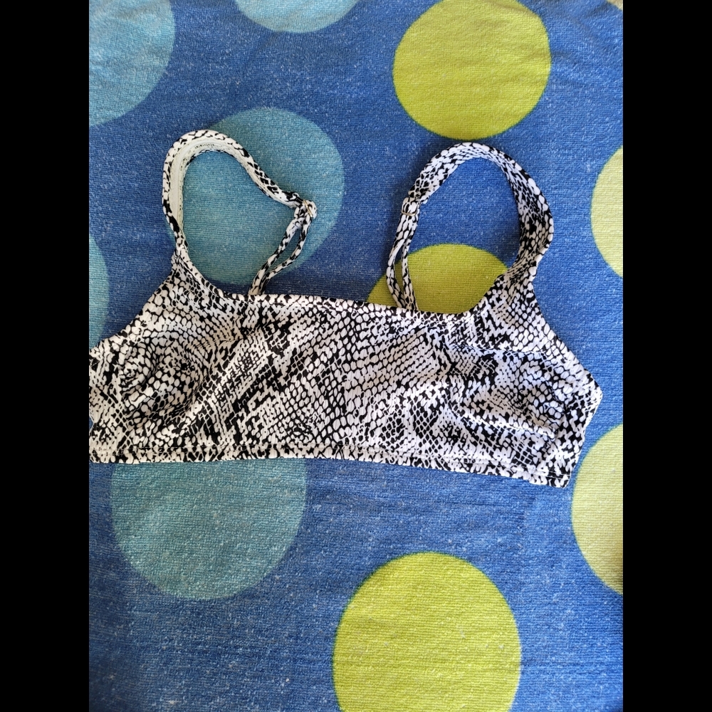 Snake print bikini top